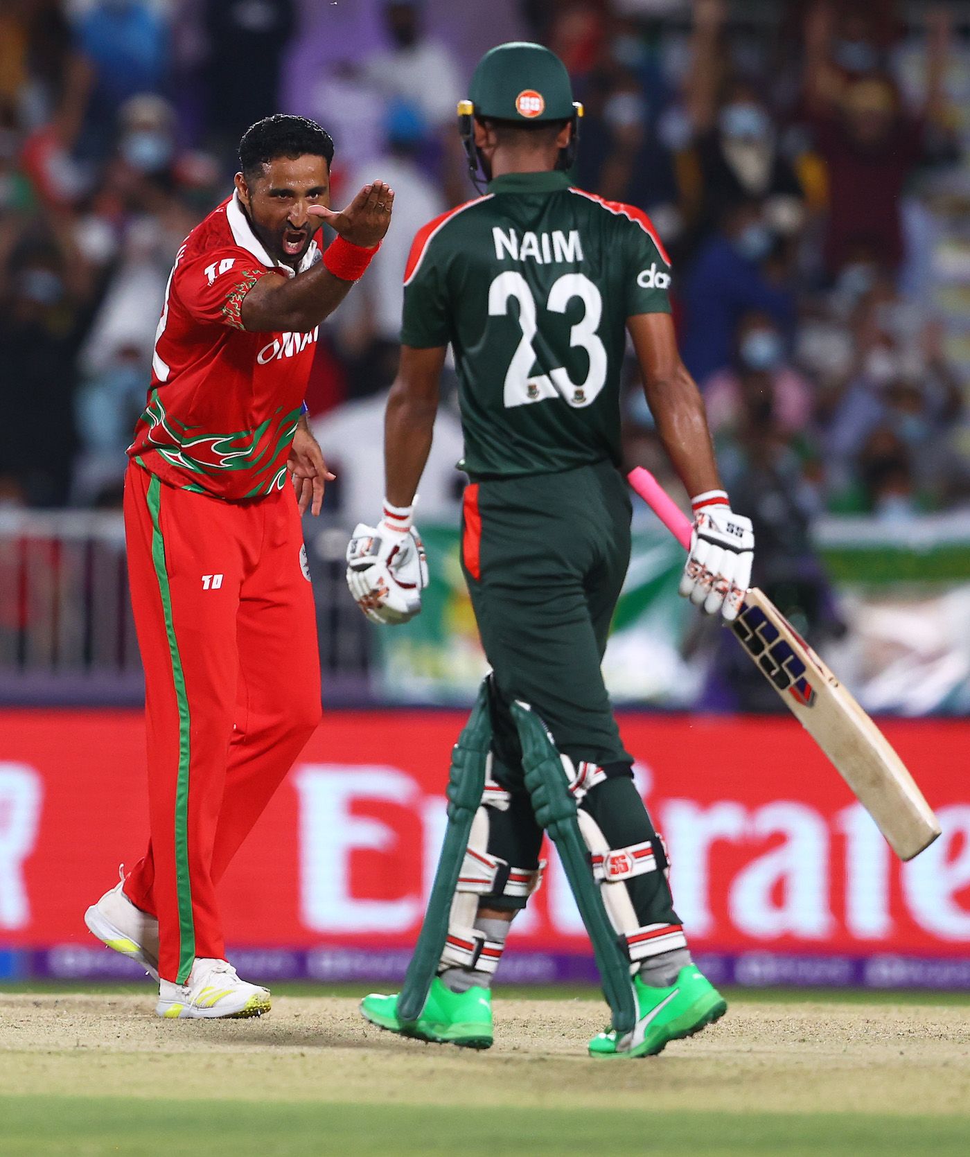 Kaleemullah gives Mohammad Naim a send off