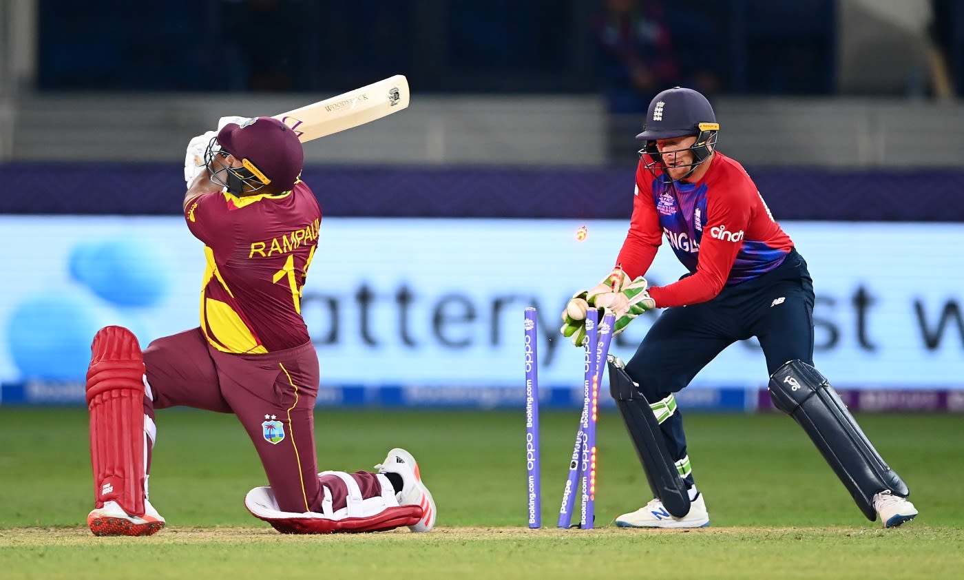 Ravi Rampaul is bowled and with that West Indies fold for 55