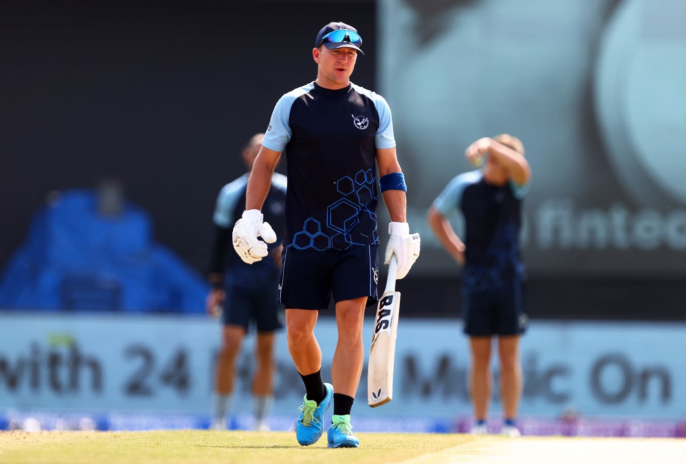 Craig Williams prepares to bat at training
