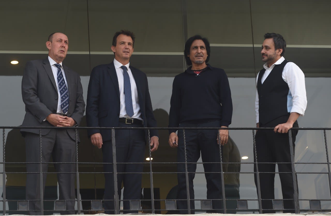 Tom Harrison, ECB's chief executive, meets with PCB Chairman Ramiz Raja in Lahore