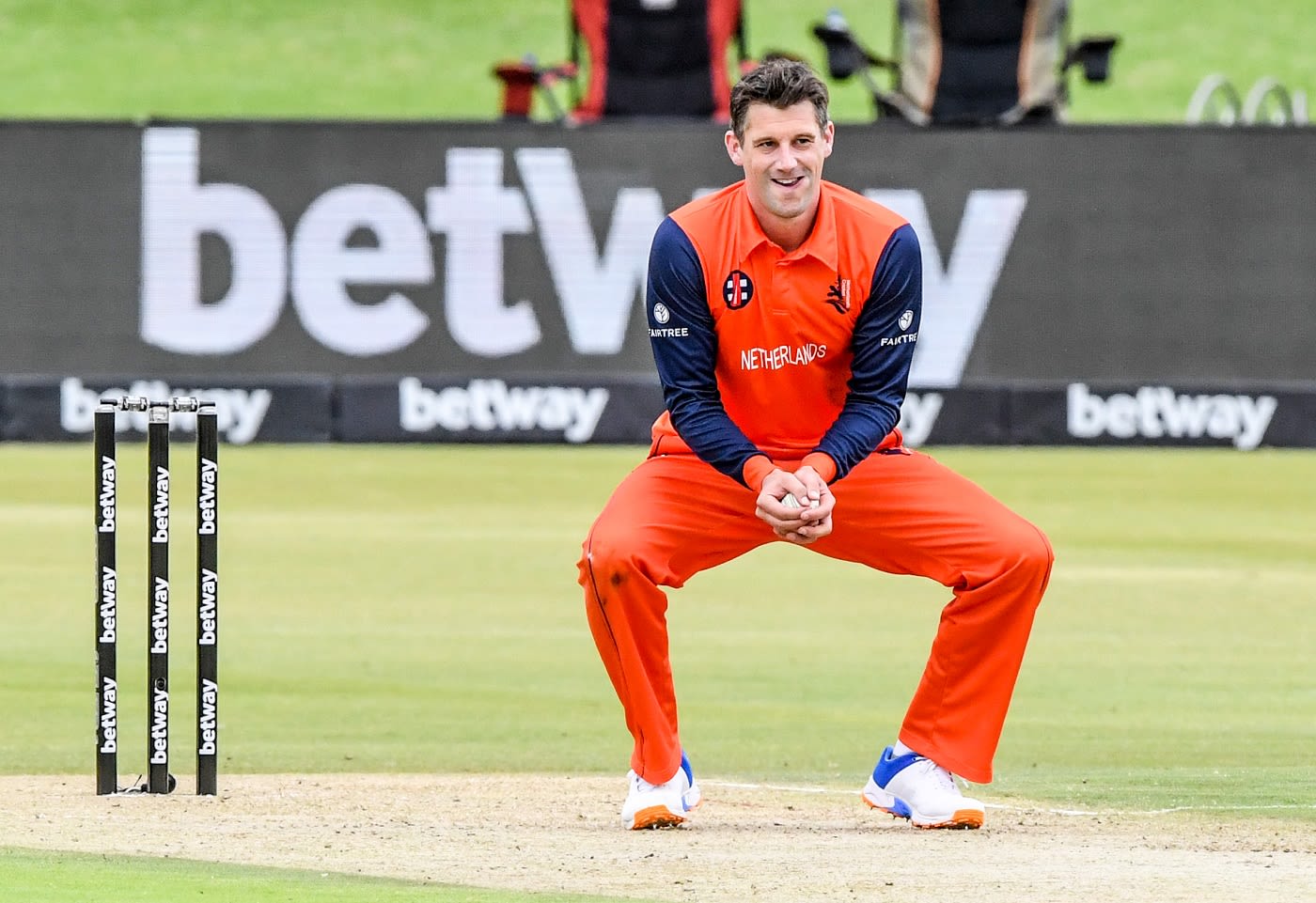 Pieter Seelaar collects the ball