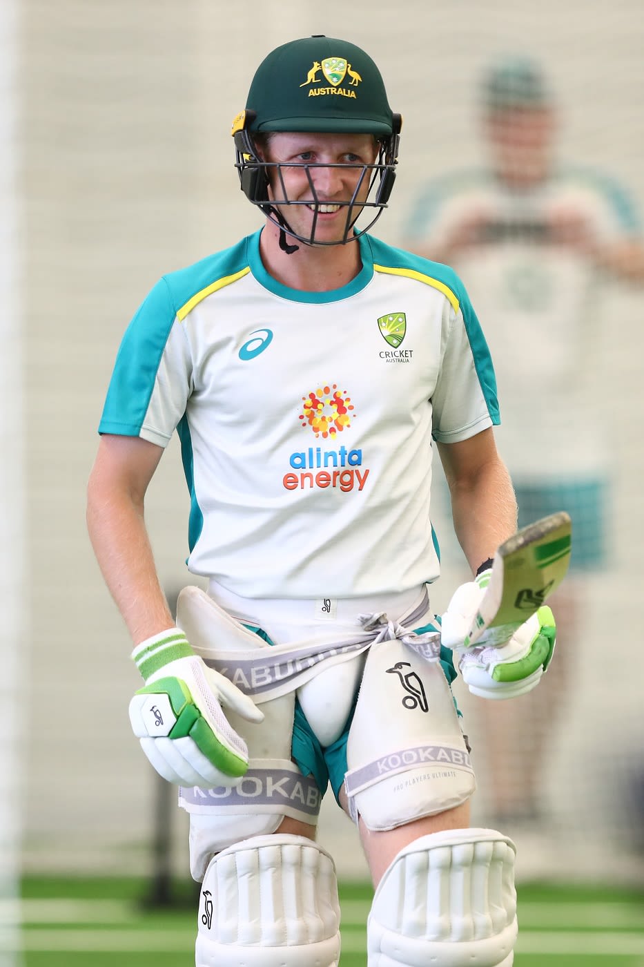 Bryce Street looks on during a training session