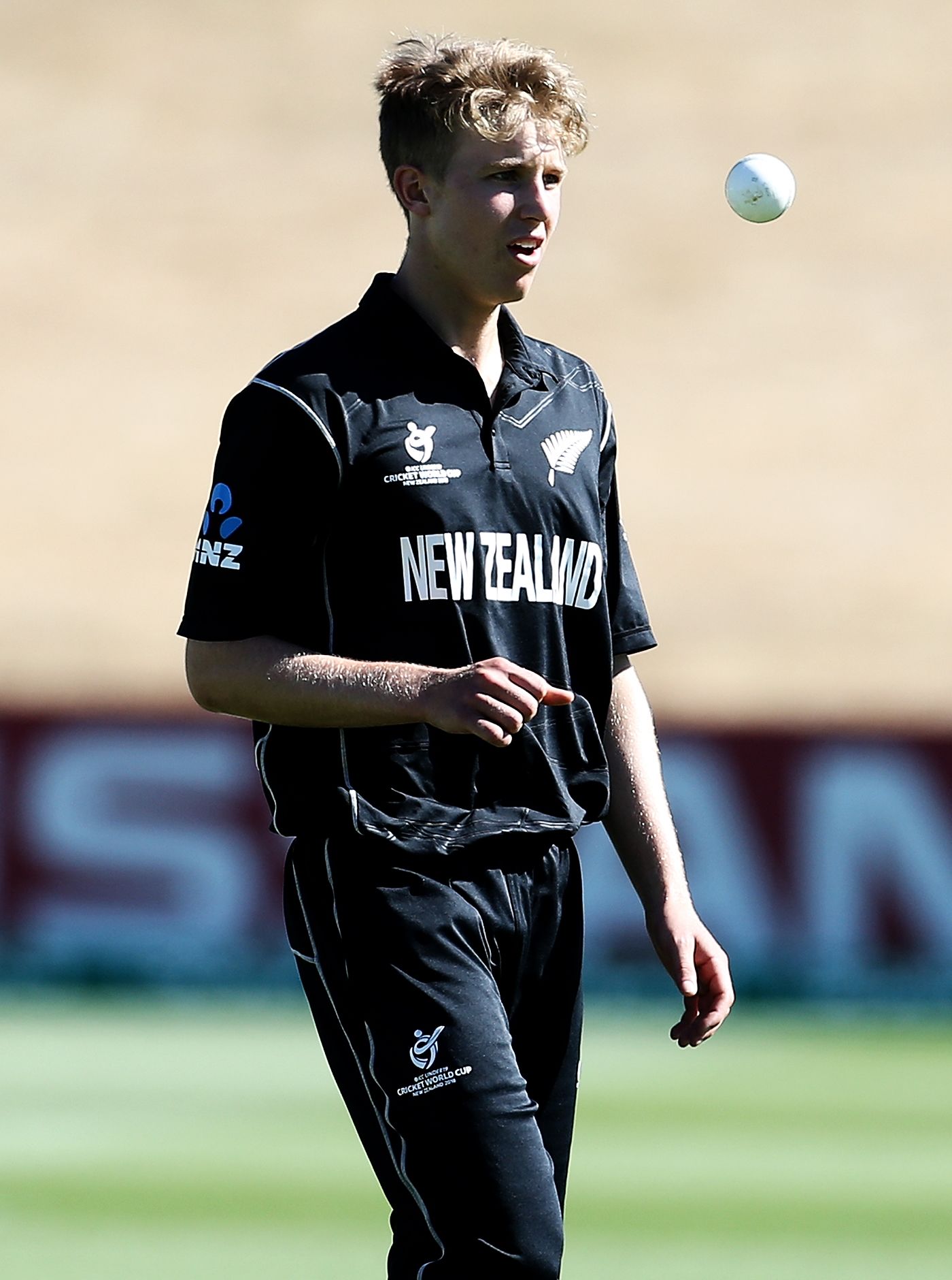 Luke Georgeson gets ready to bowl