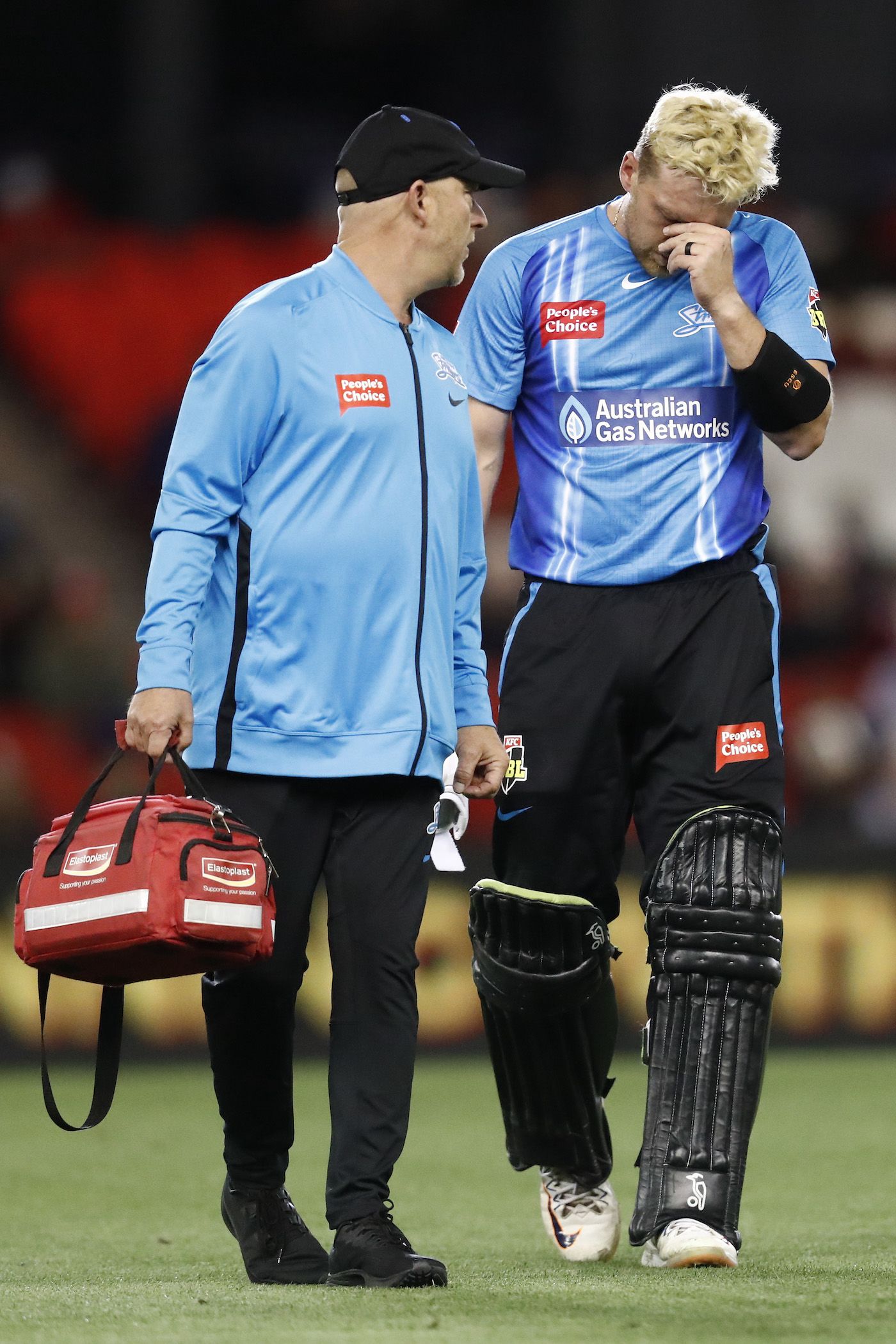 Ryan Gibson had to retire hurt