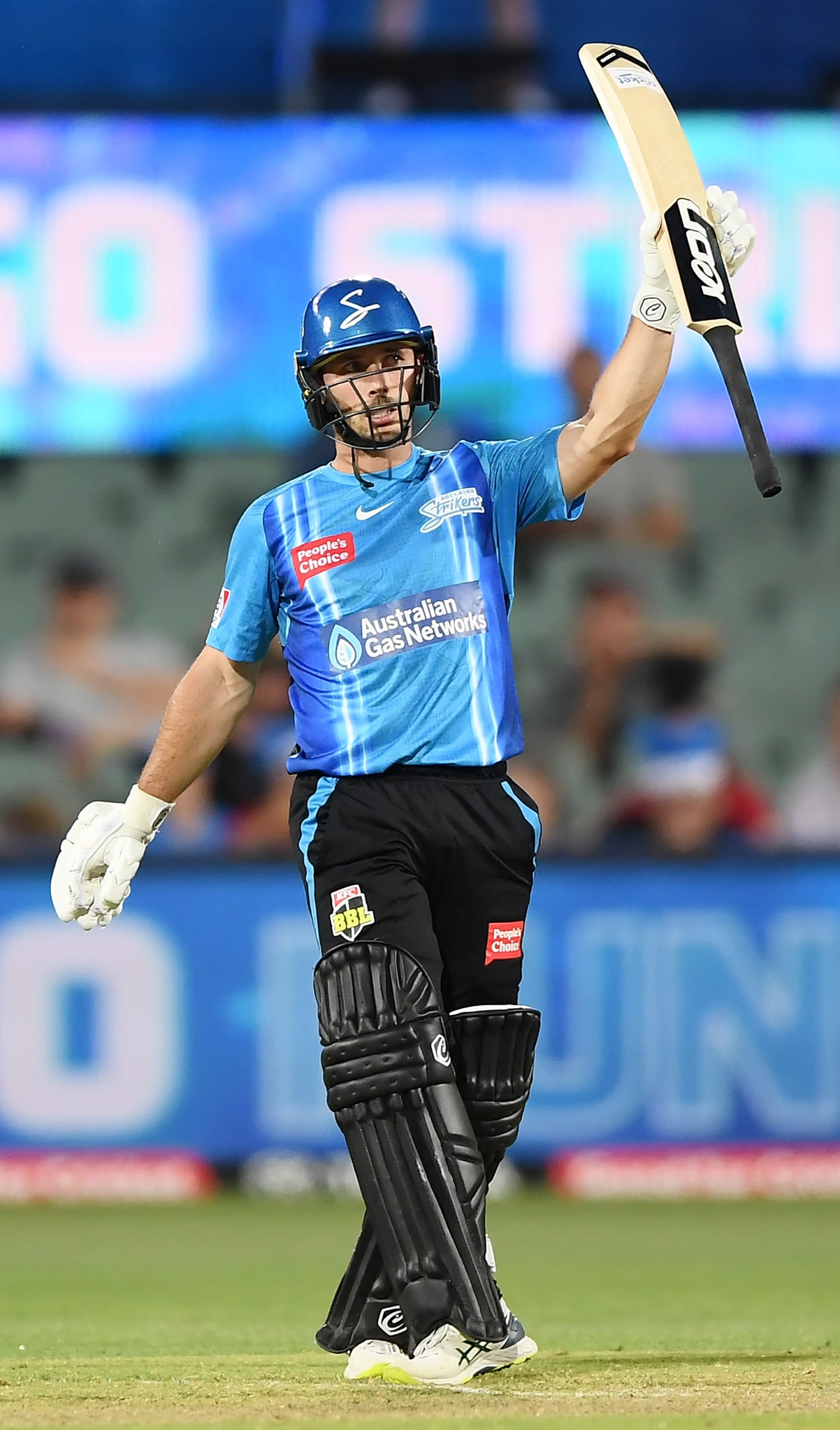 Jonathan Wells celebrates his fifty