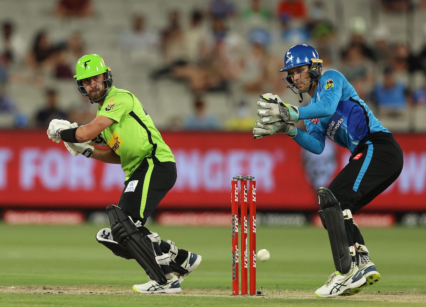 Alex Ross plays the ball fine during his half-century