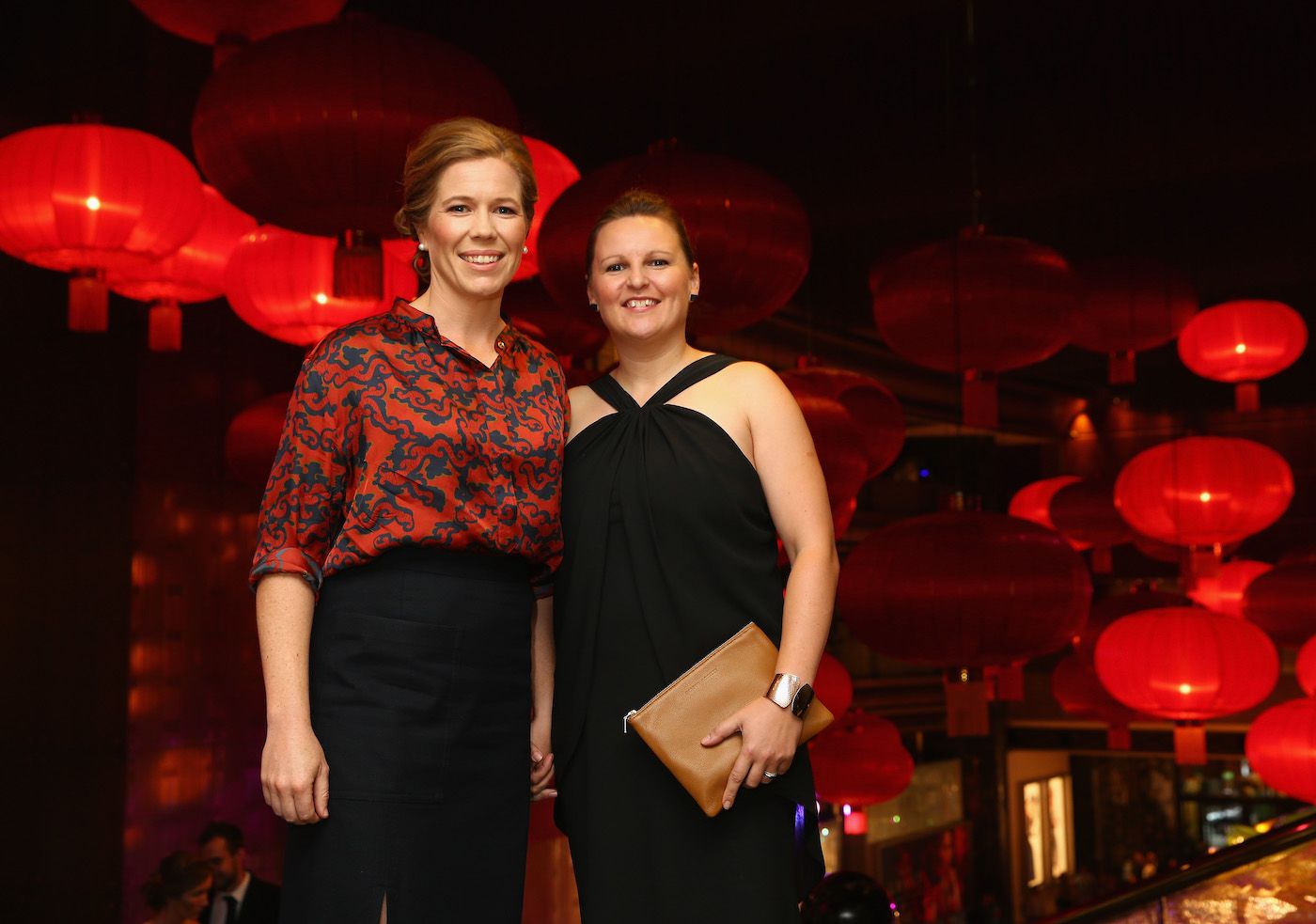 Alex Blackwell and Lynsey Askew at the Allan Border Medal ceremony