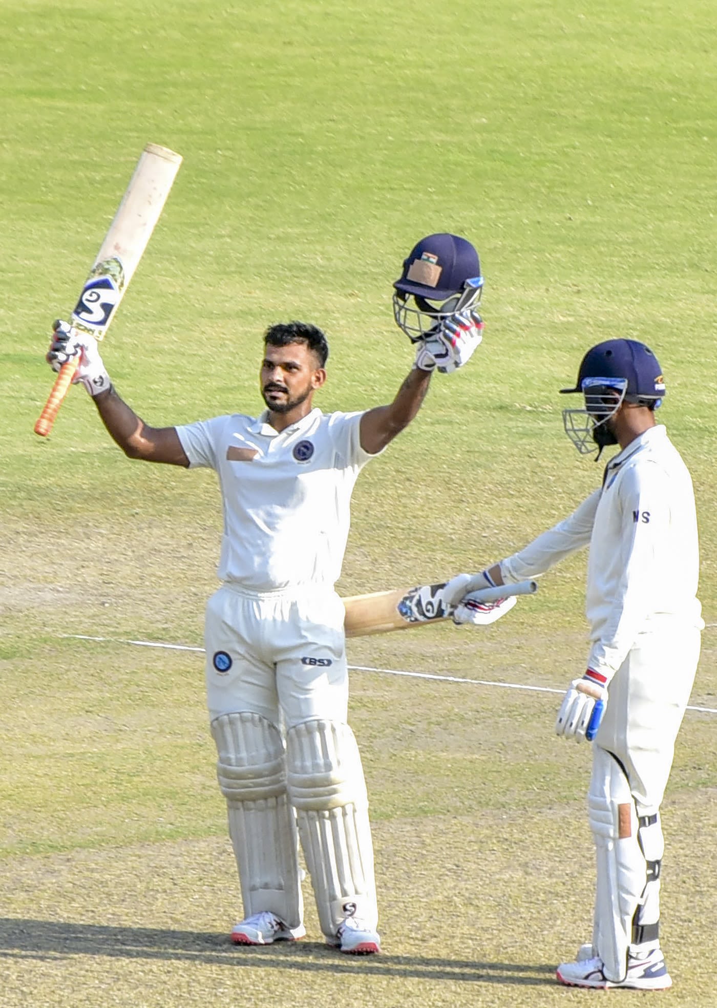 Kumar Suraj celebrates his century