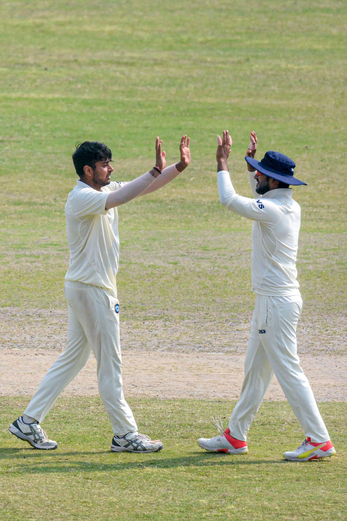 Sushant Mishra celebrates dismissing Baba Aparajith