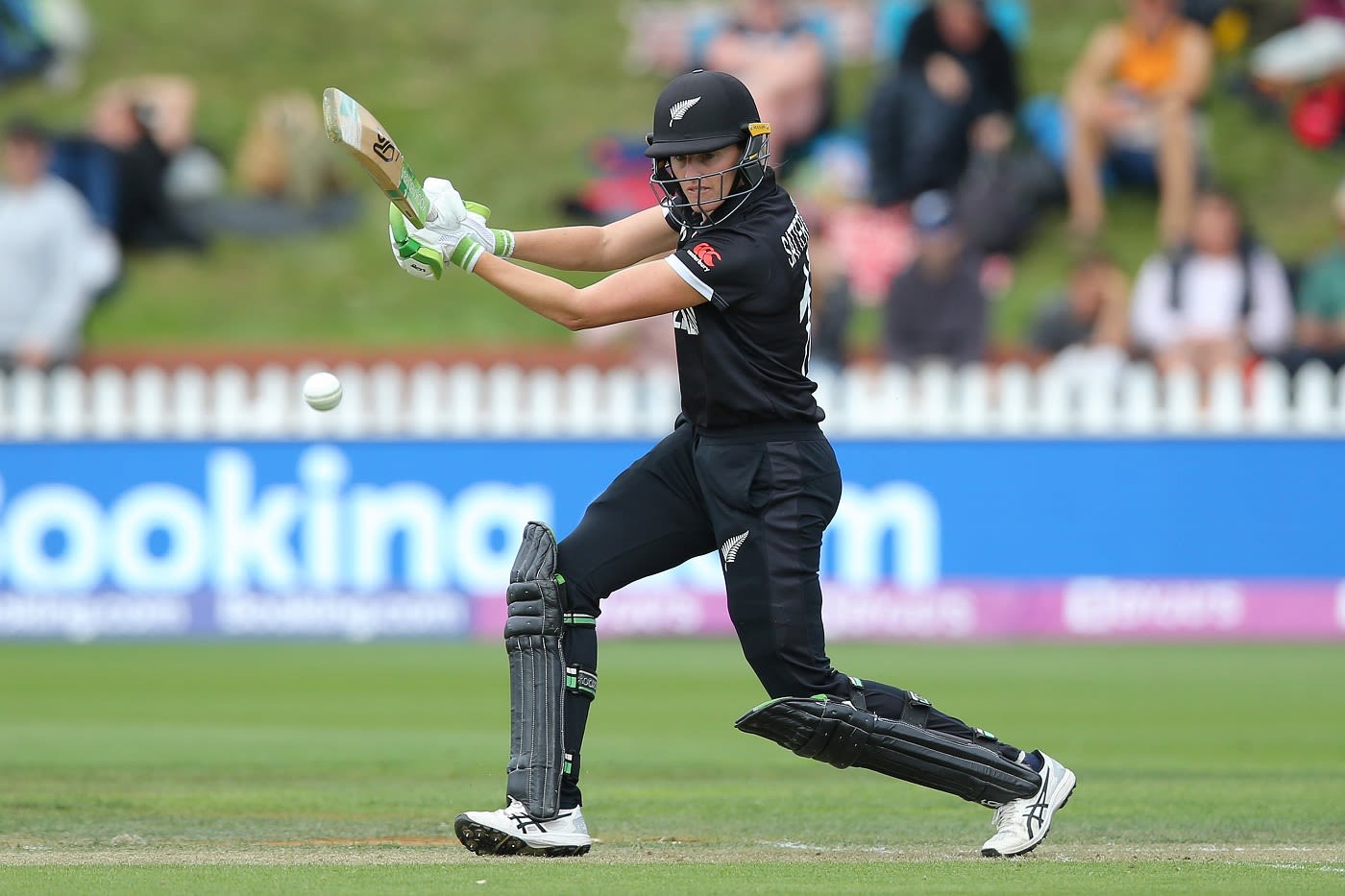 Amy Satterthwaite hits one through the off side