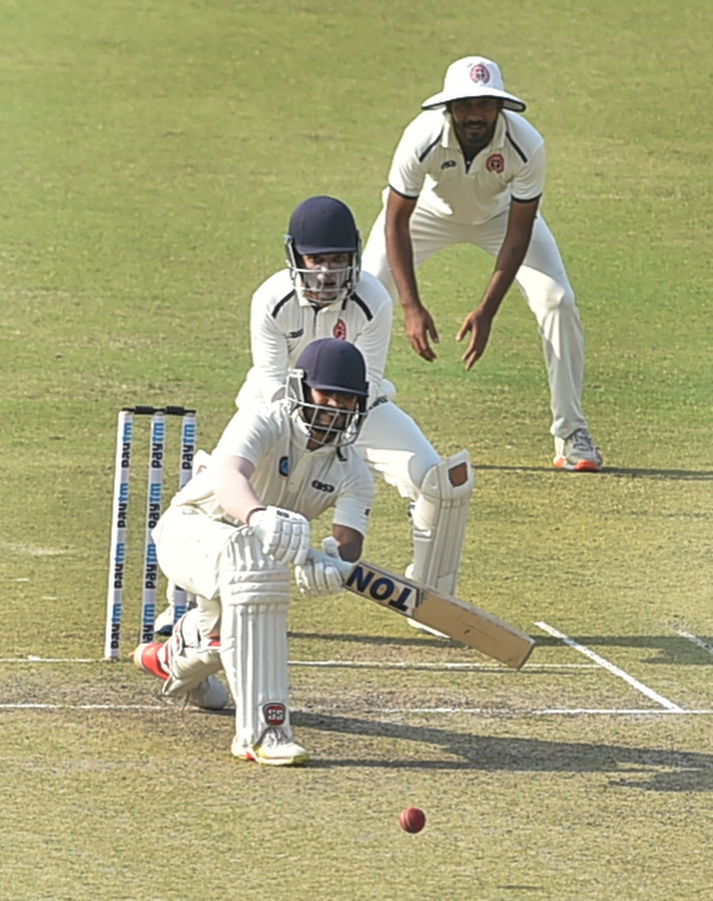 Virat Singh gets down to sweep