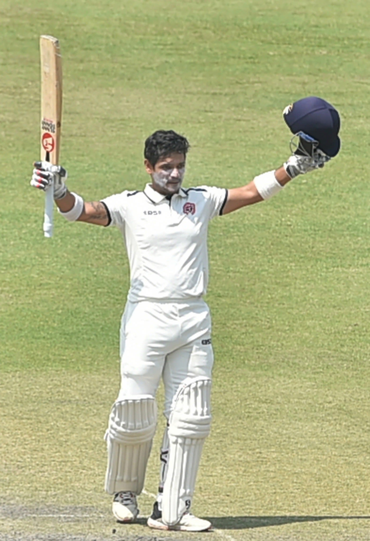 Chetan Bist celebrates his century