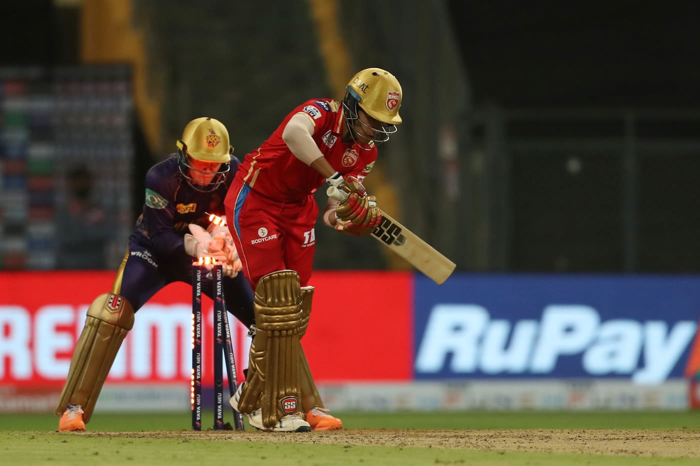 Raj Bawa was bowled by Sunil Narine for 11 off 13