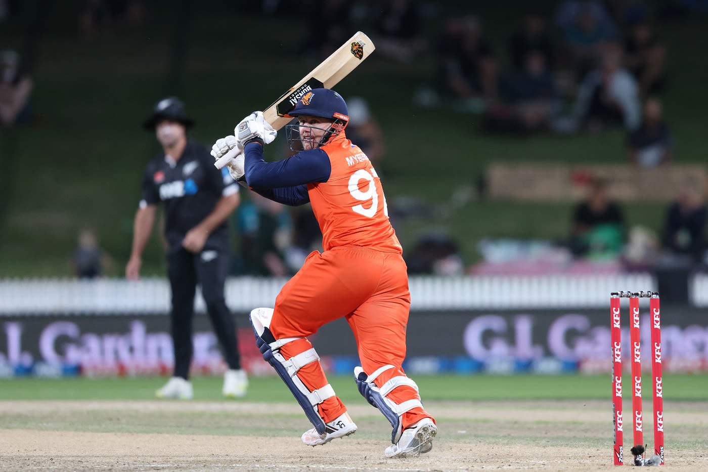 Stephan Myburgh slashes to the off side