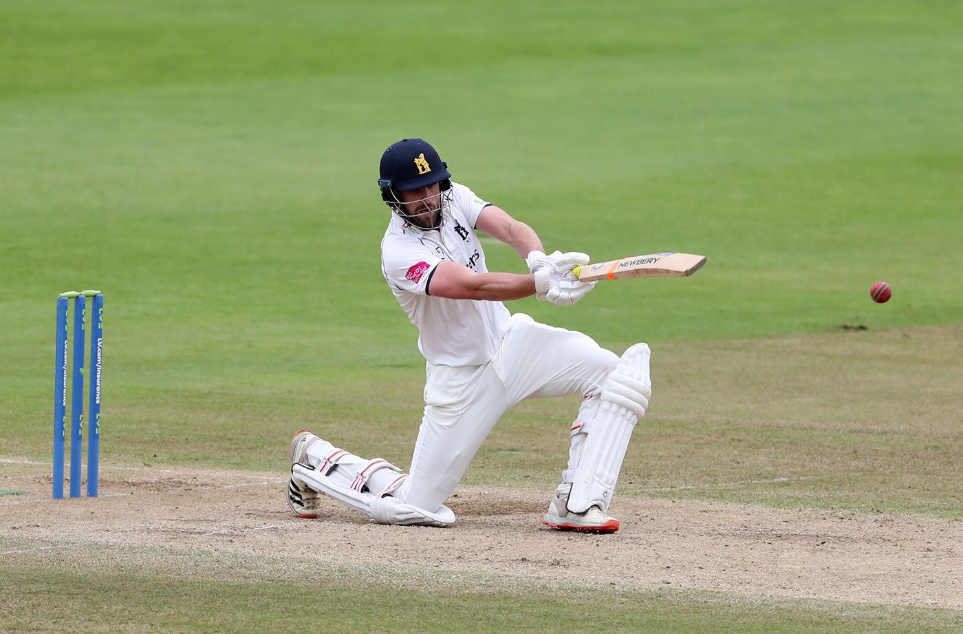 Matt Lamb thumps through the off side