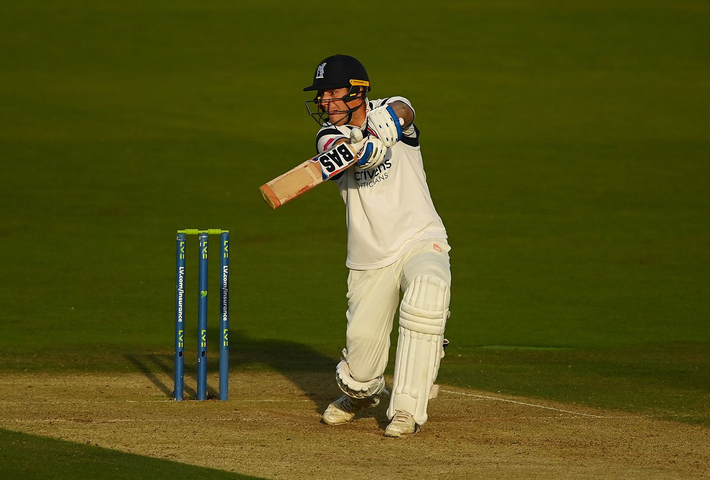 Michael Burgess slaps one through the off side