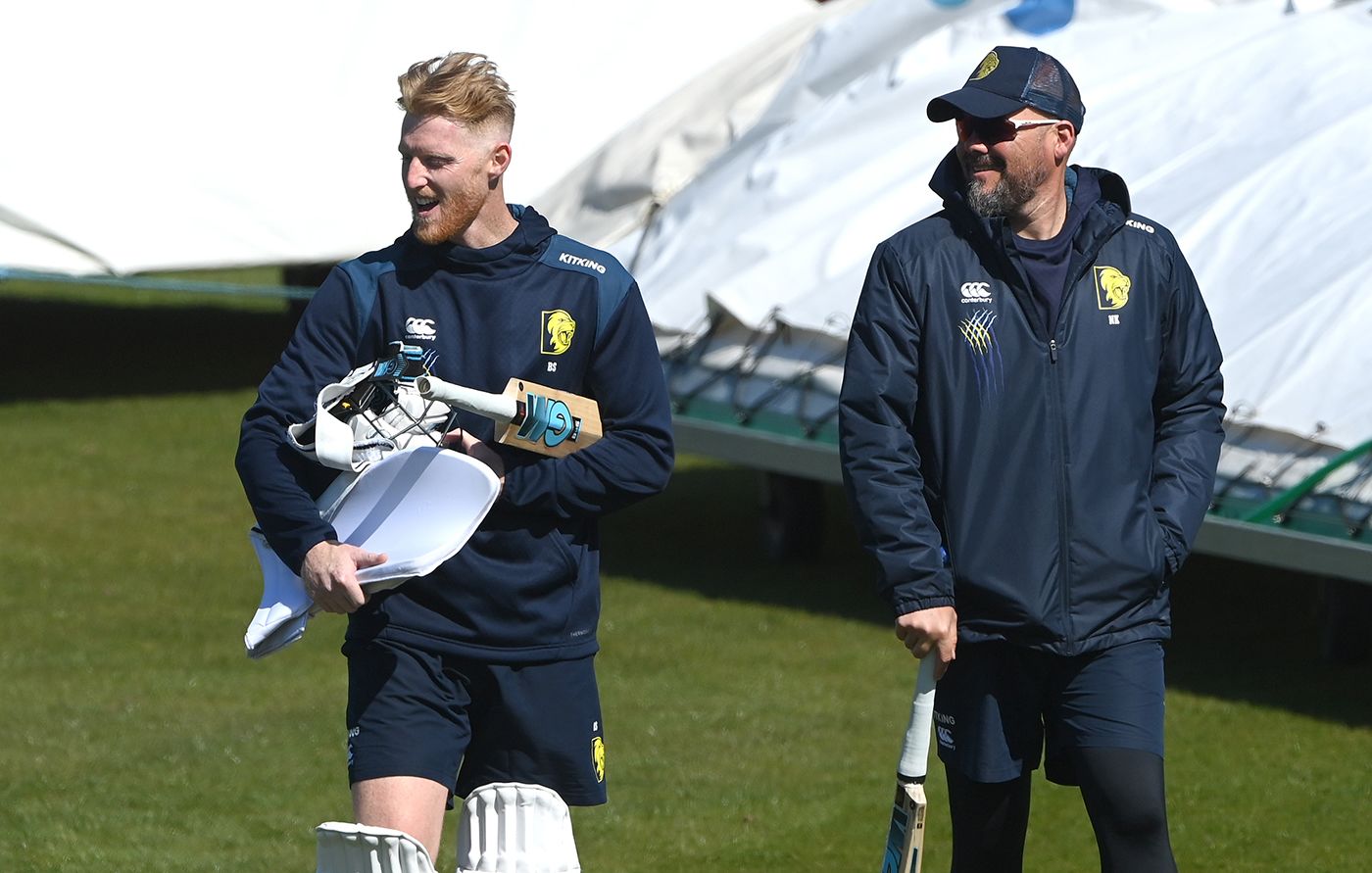 Ben Stokes heads for a net during Durham's game with Nottinghamshire