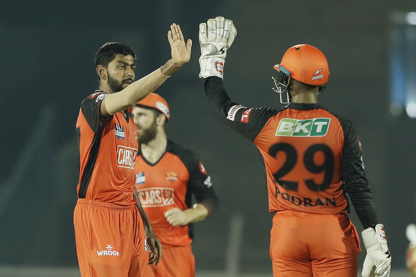 Jagadeesha Suchith picked up the wicket of Suyash Prabhudessai for 15