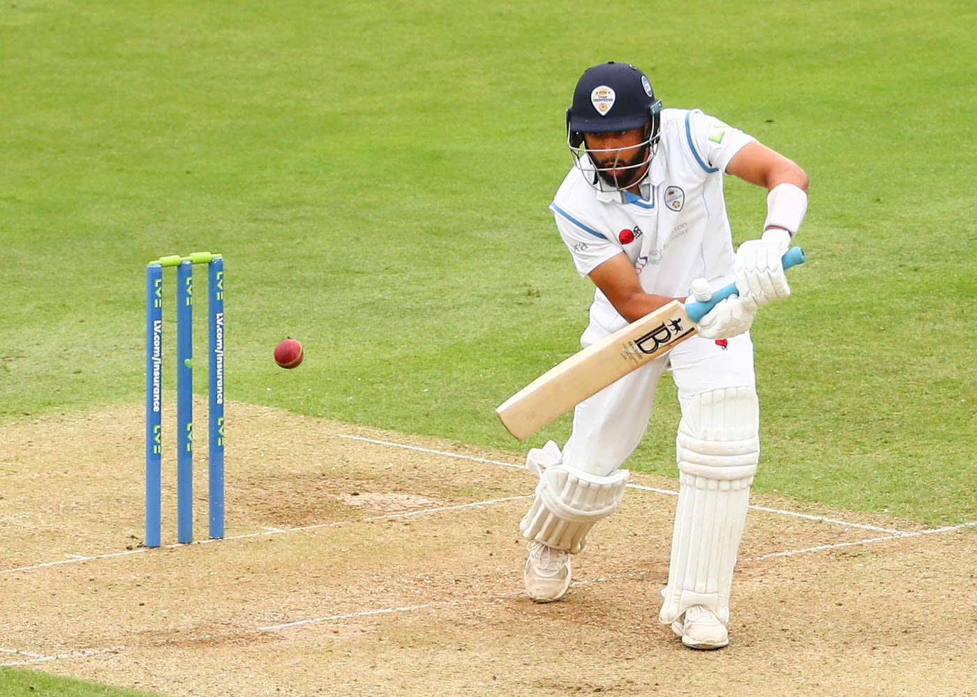 Anuj Dal works one to the off side