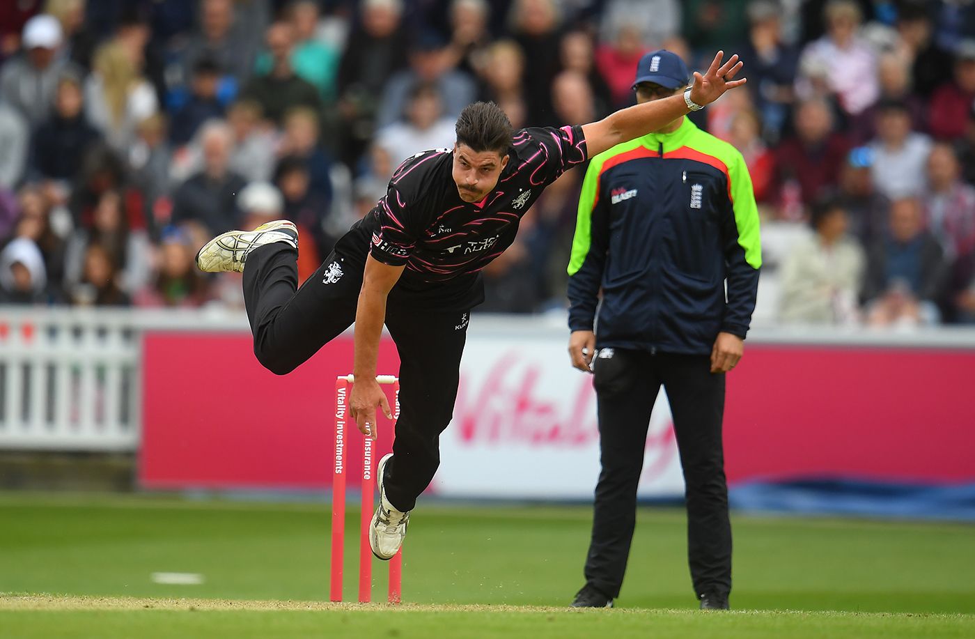 Marchant de Lange took four for nine from three overs