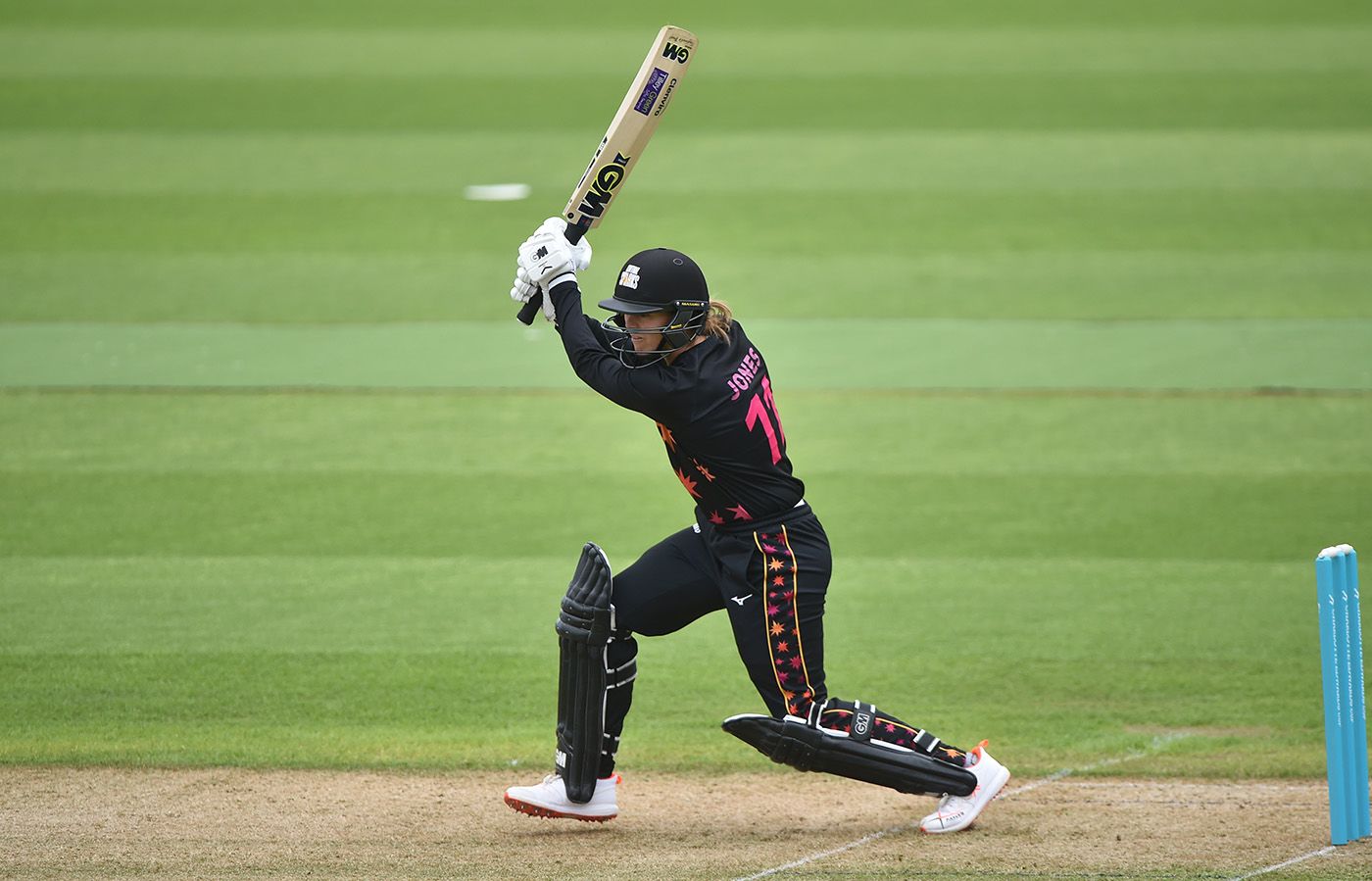 Eve Jones flays through the off side