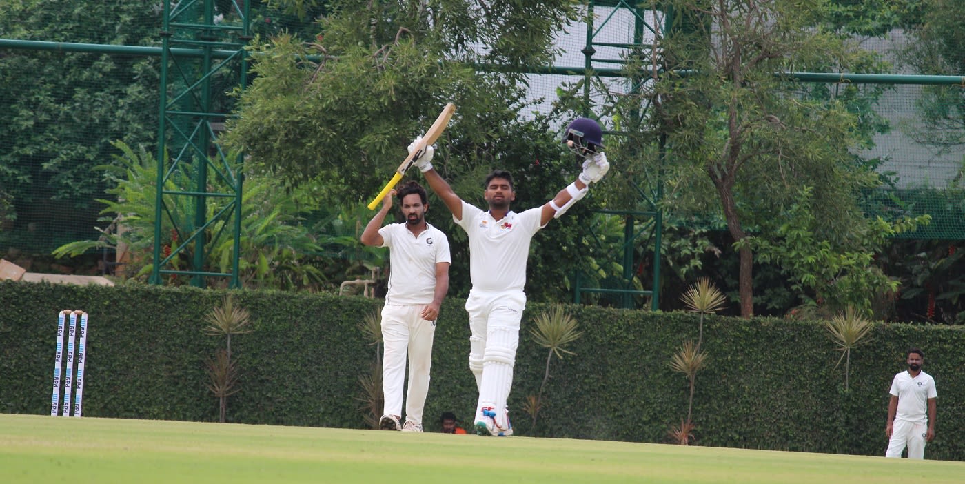Suved Parkar reached his double century off 375 balls