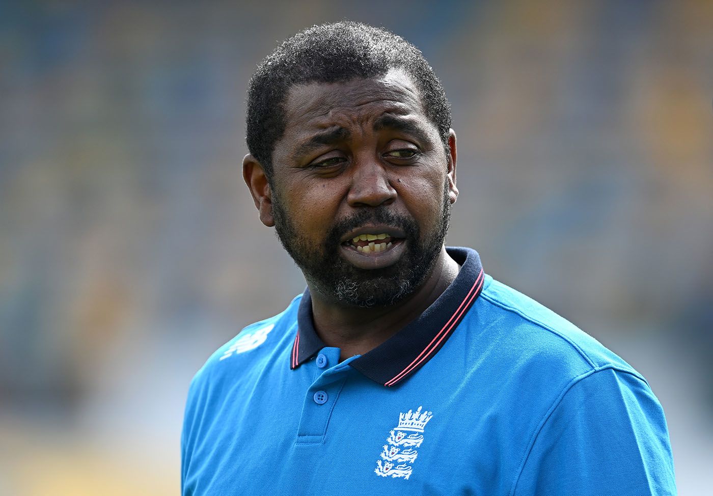 Mark Alleyne during an England nets session at Kensington Oval