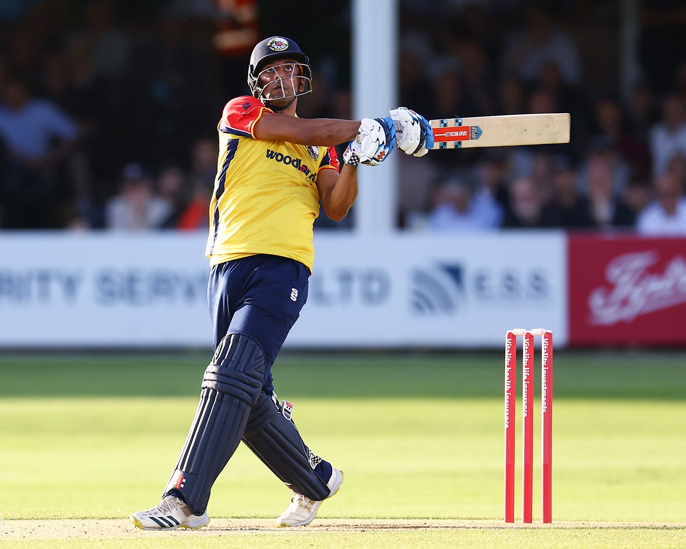 Feroze Khushi swings over the leg side