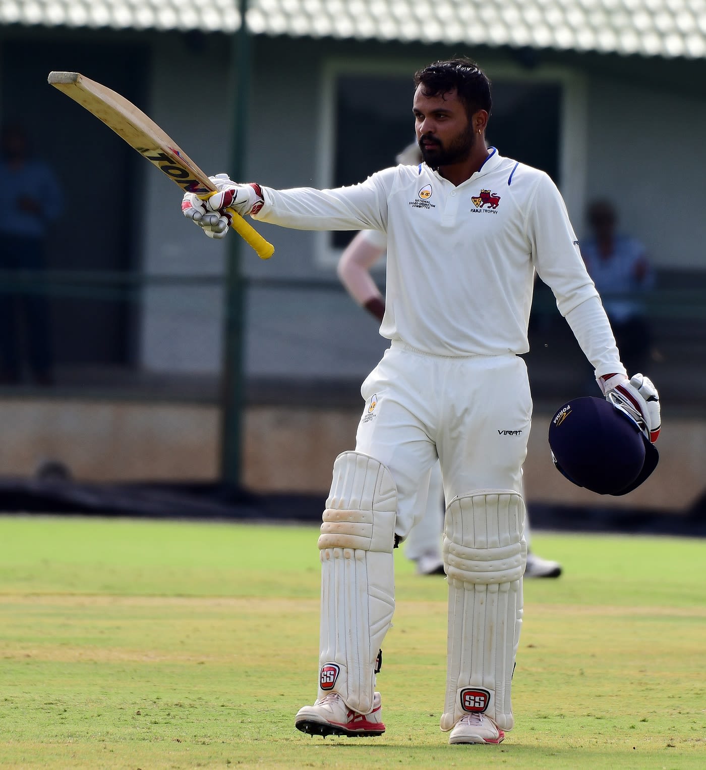 Hardik Tamore celebrates his hundred