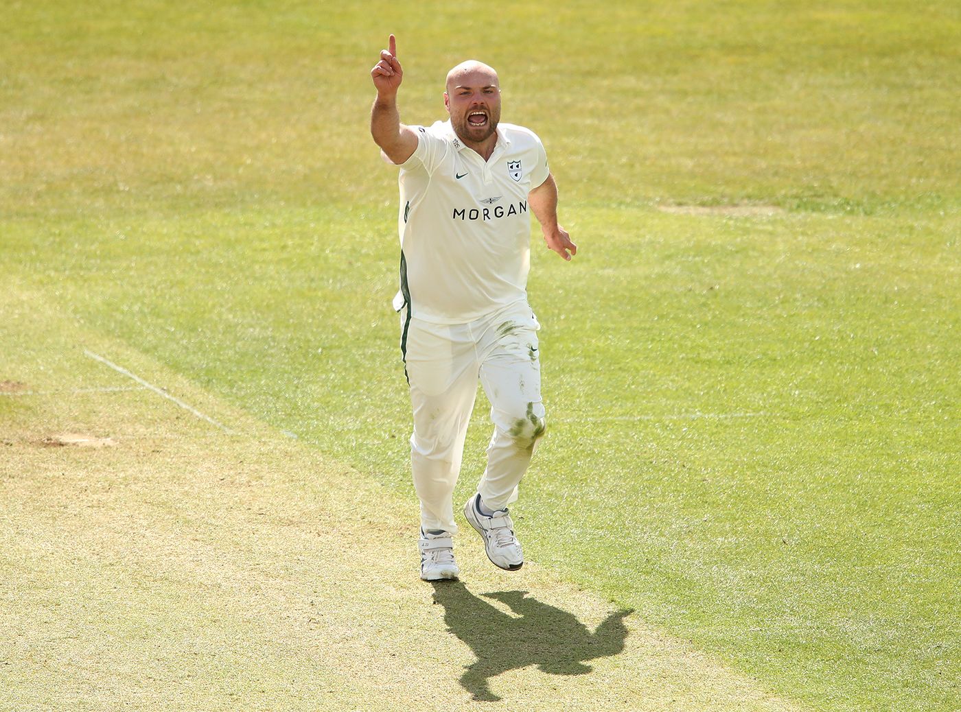 Joe Leach celebrates a breakthrough