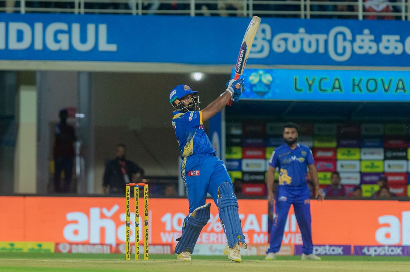 NS Chaturved swings a six over midwicket
