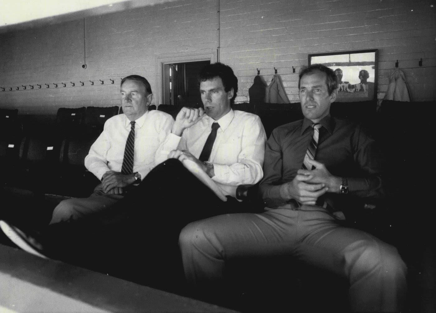 Australian selectors [L to R] Laurie Sawle, Greg Chappell and Rick McCosker at the Sydney Cricket Ground