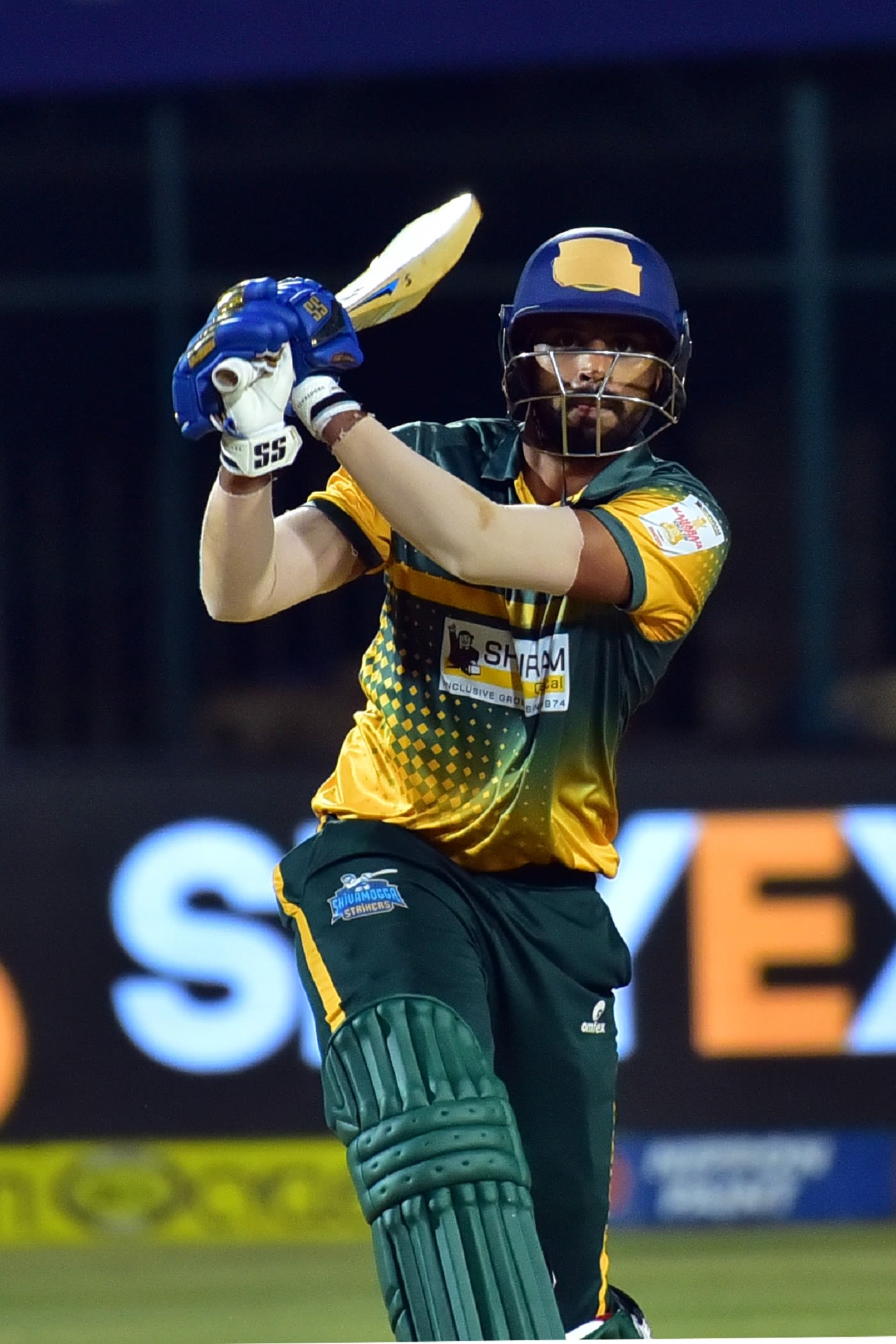Rohan Kadam likes smiting the ball straight down the ground
