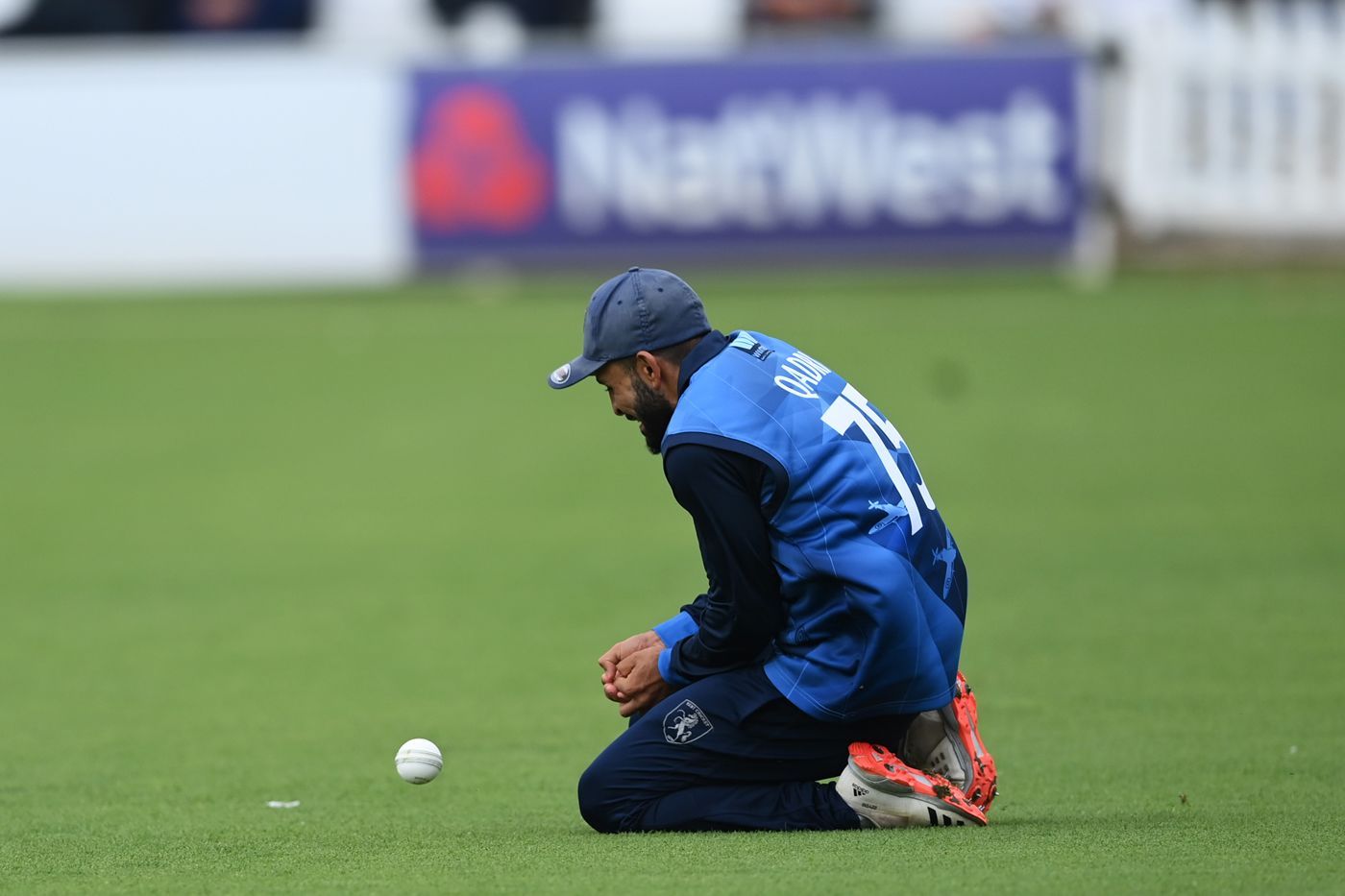 Hamidullah Qadri drops a catch offered by Tom Clark of Sussex