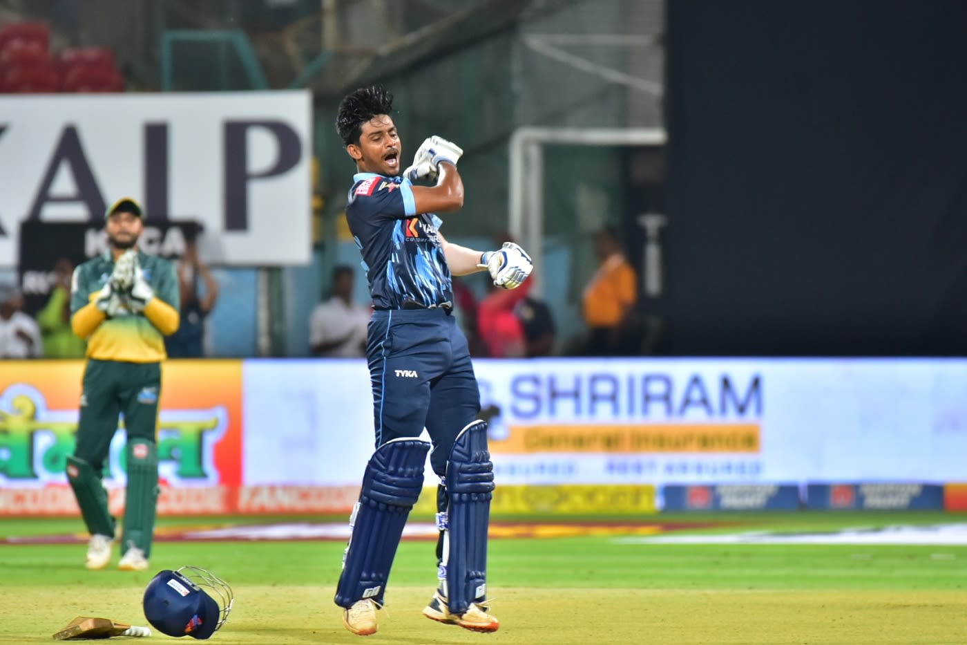 Chethan LR celebrates his century