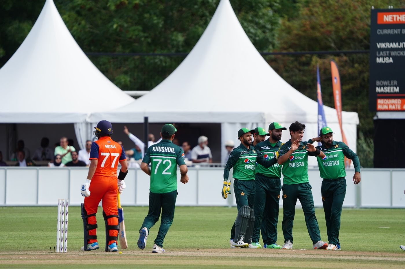 Naseem Shah bowled Musa Ahmed