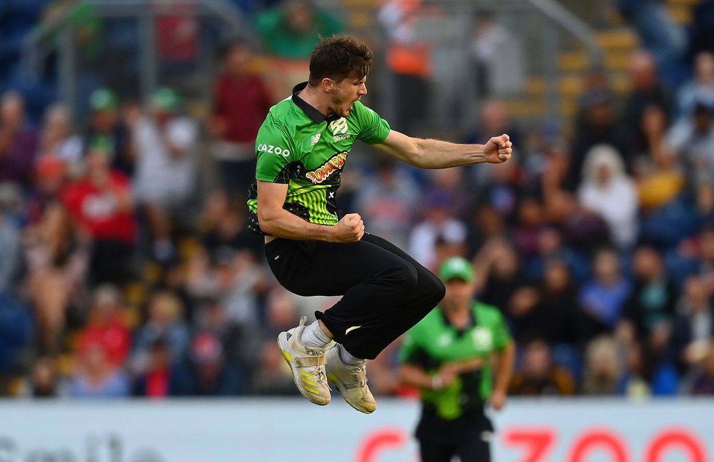 George Garton struck three times in the first seven balls