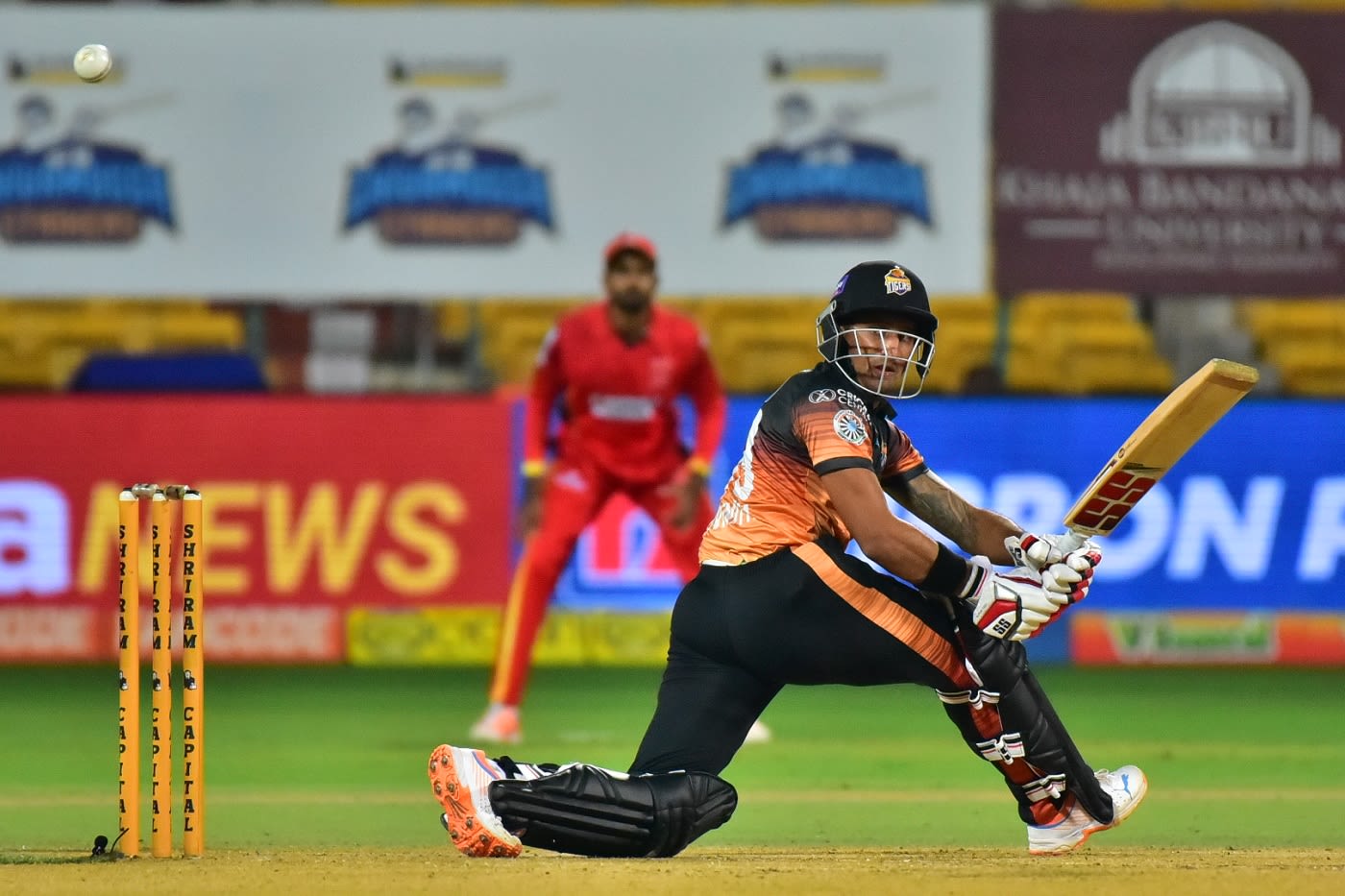 Luvnith Sisodia works one away through the leg side