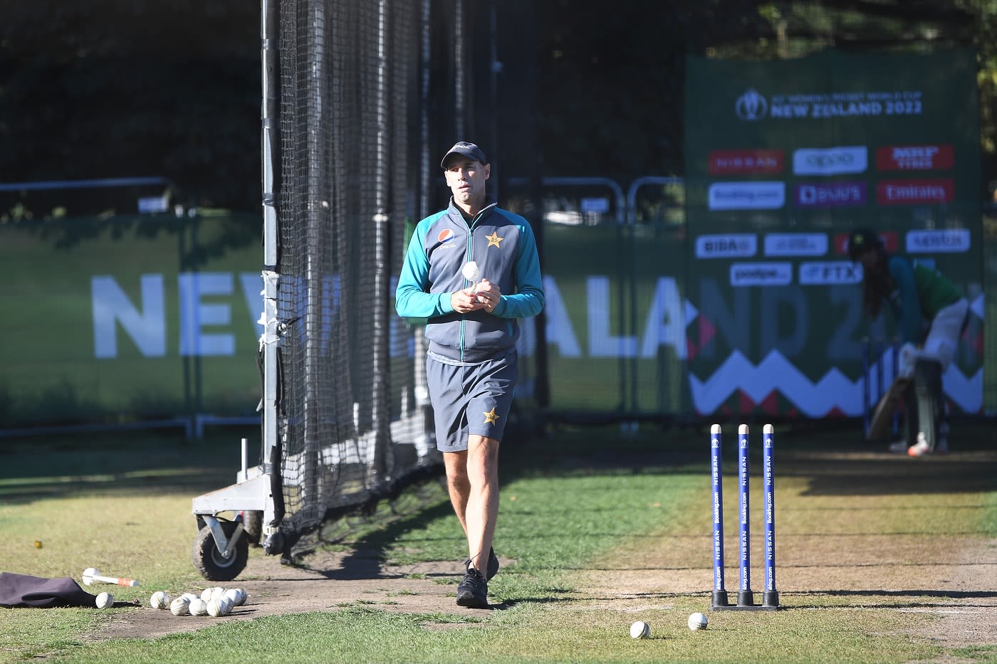 Head coach David Hemp during Pakistan's training session ahead of the New Zealand clash