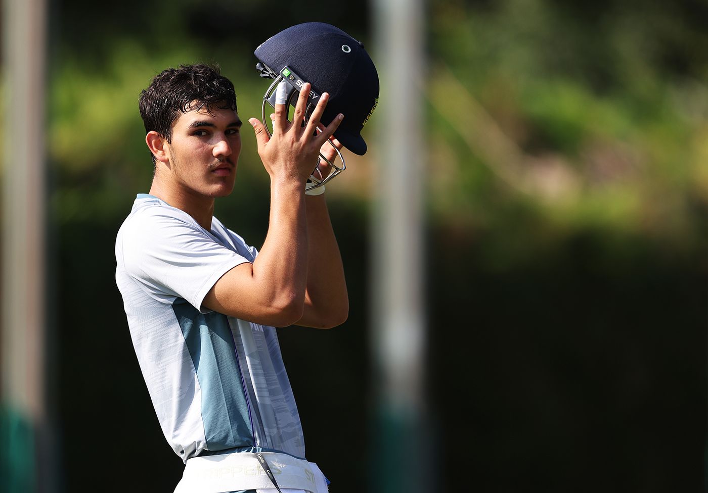 Harry Singh at England Under-19 net practice