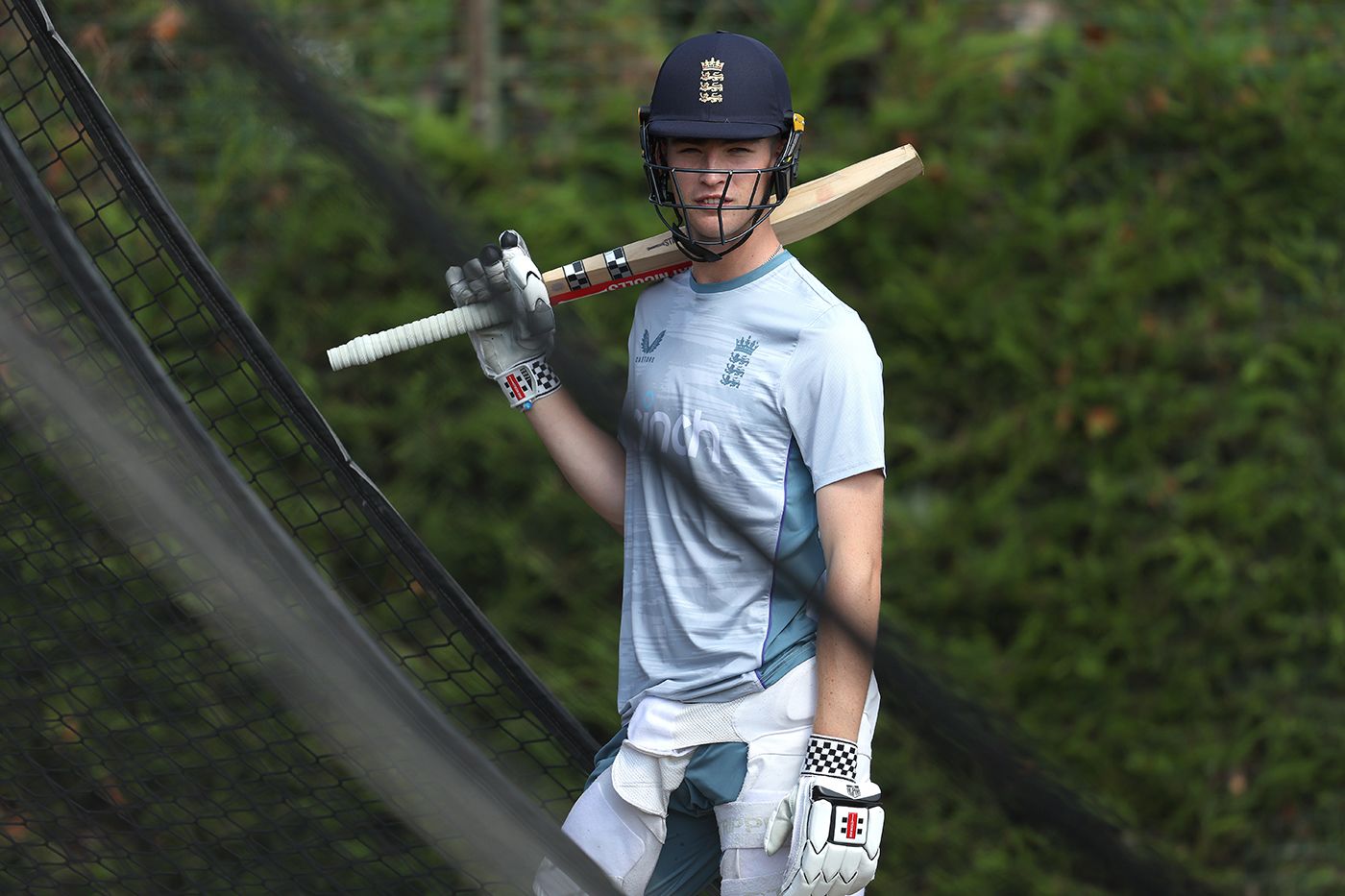 Stanley McAlindon waits to bat