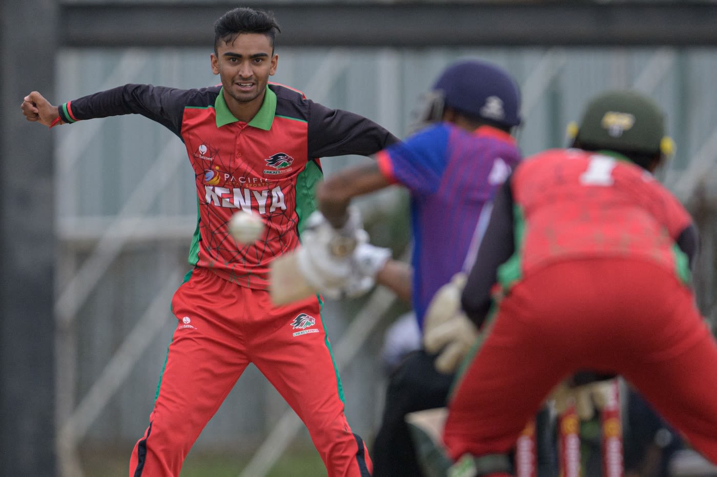 Vraj Patel of Kenya in action