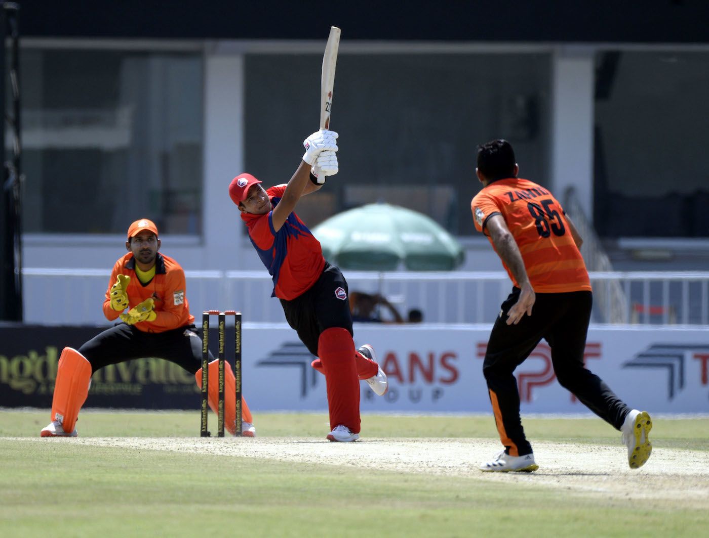 Mubasir Khan goes big down the ground
