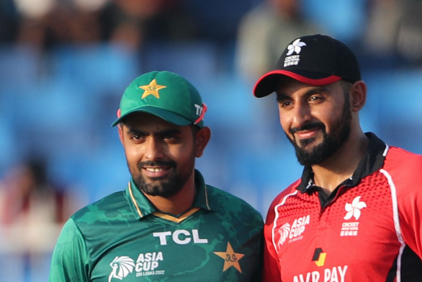 Captains Babar Azam and Nizakat Khan at the toss
