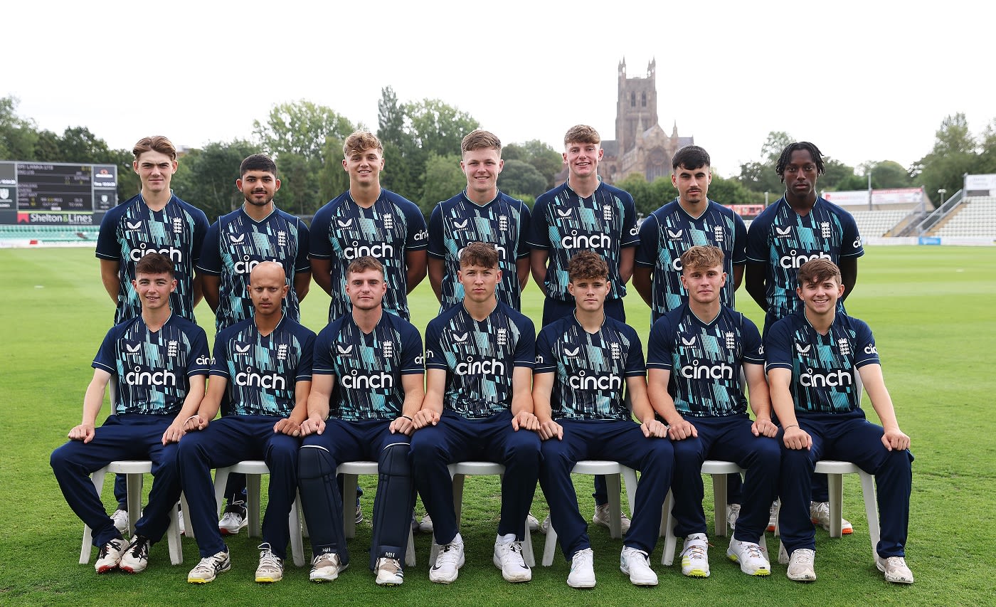 The England players pose for a team photograph