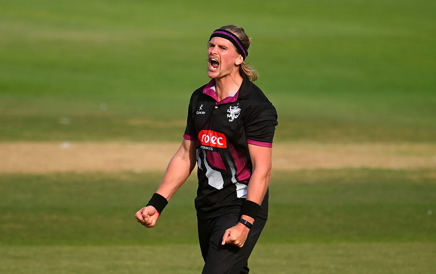 Ollie Sale celebrates a wicket