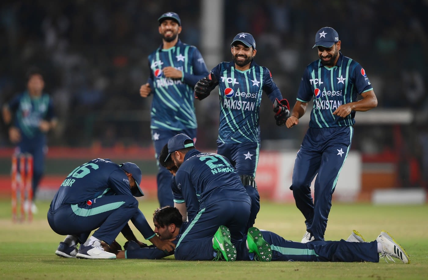 Usman Qadir took a blinding catch to remove Alex Hales