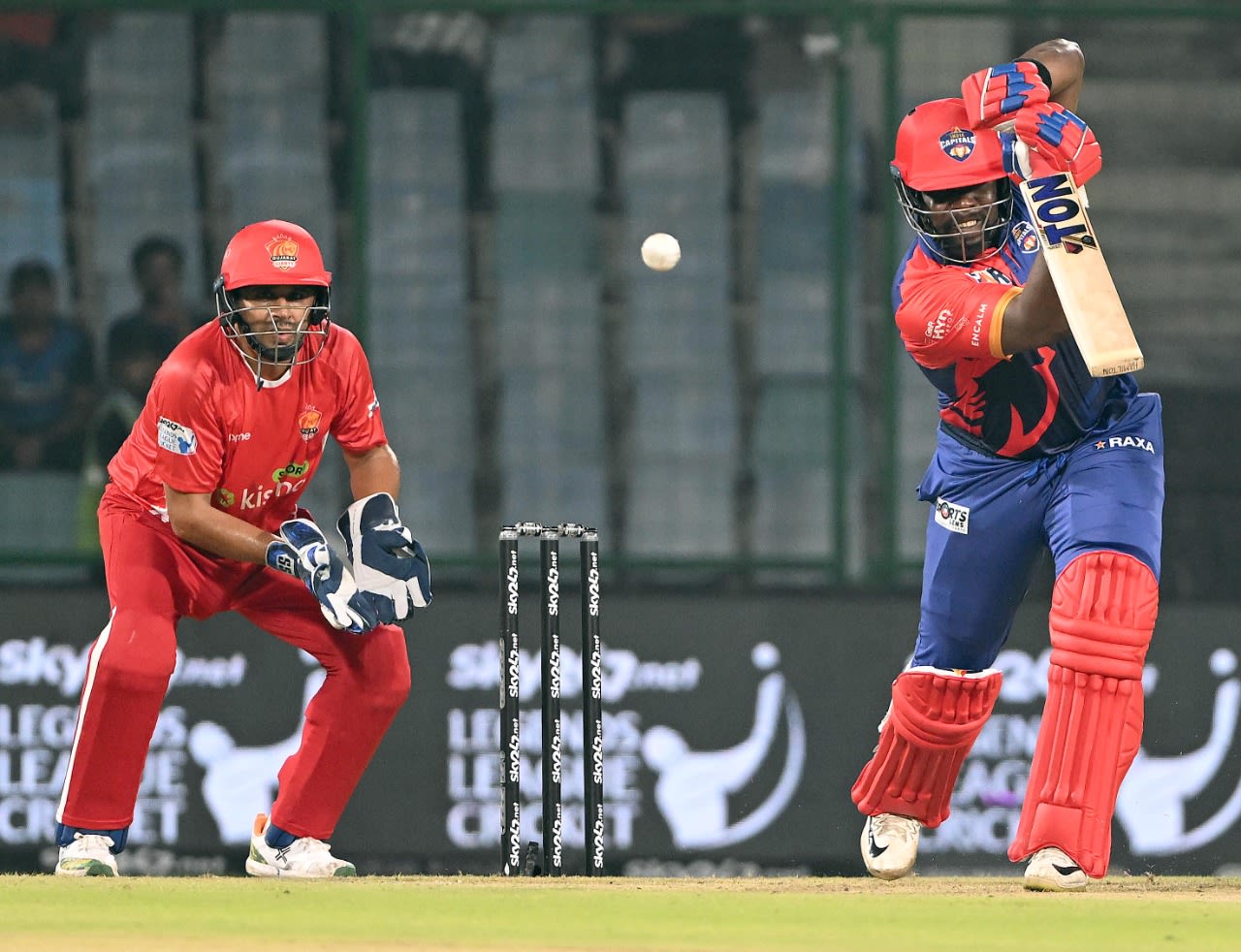Hamilton Masakadza plays down the ground during his 34-ball 50