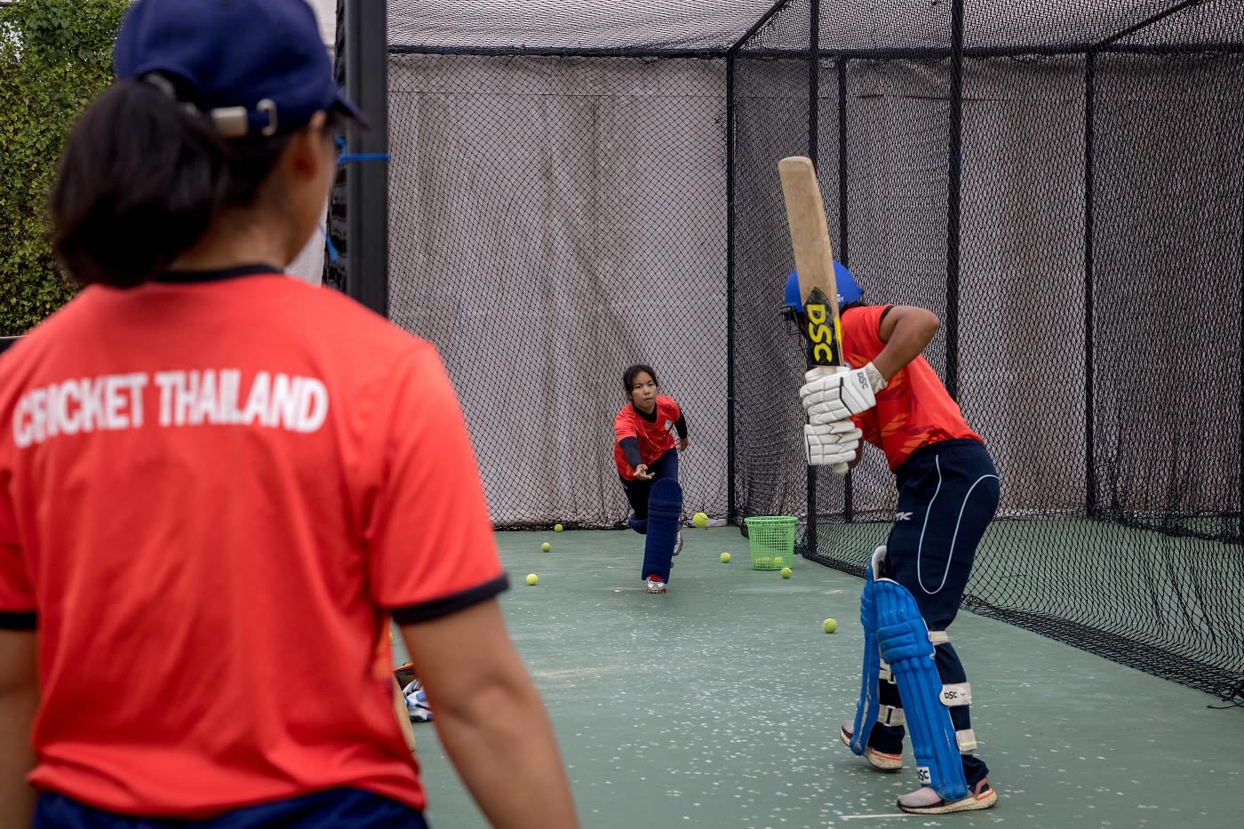 Rosenan Kanoh pushes one through at a training session