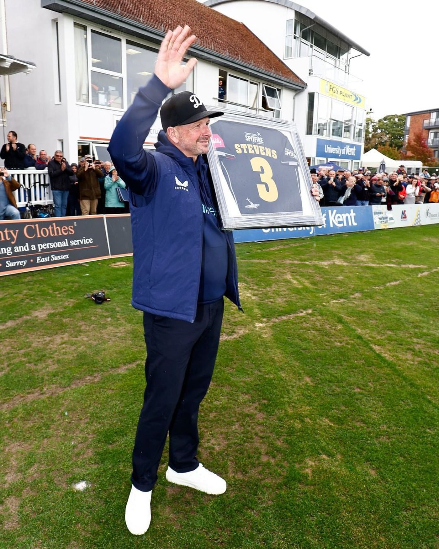Darren Stevens was presented with a framed shirt on 'Stevo Day'